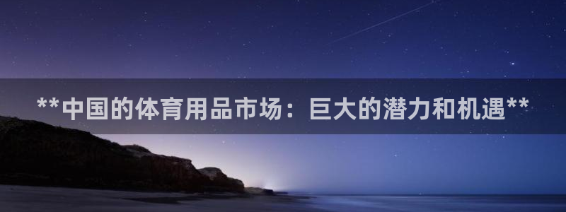重庆欧陆娱乐有限公司地址：**中国的体育用品市场：巨