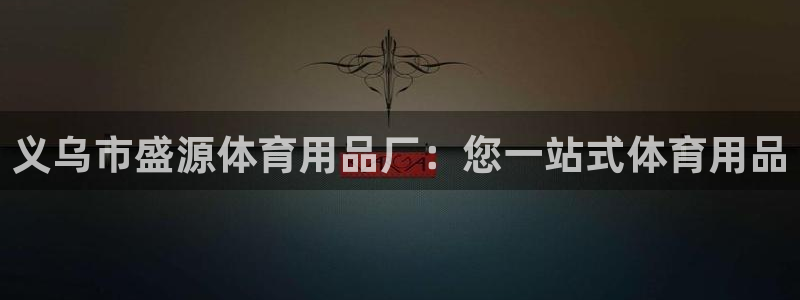 欧陆娱乐登录注册平台：义乌市盛源体育用品厂：您一站式
