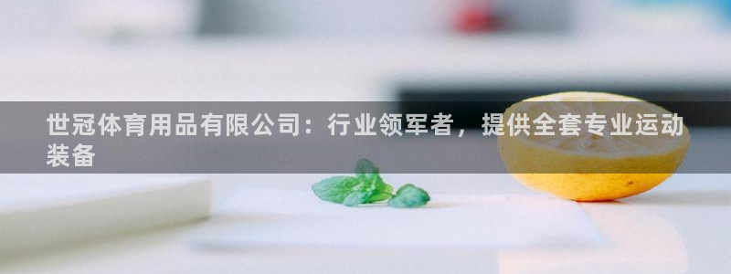 欧陆官网下载：世冠体育用品有限公司：行业领军者，提供