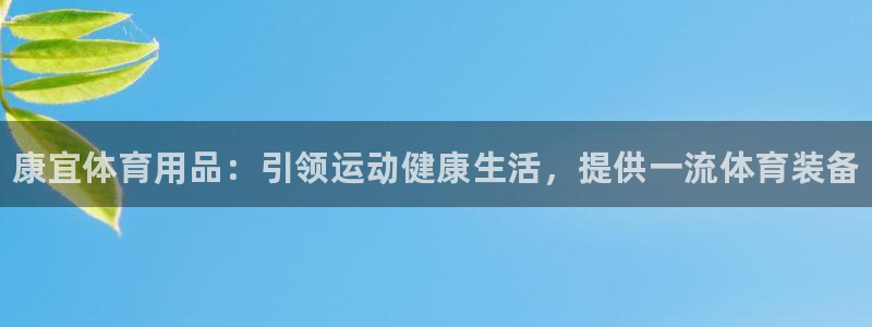 欧陆娱乐游戏特色：康宜体育用品：引领运动健康生活，提