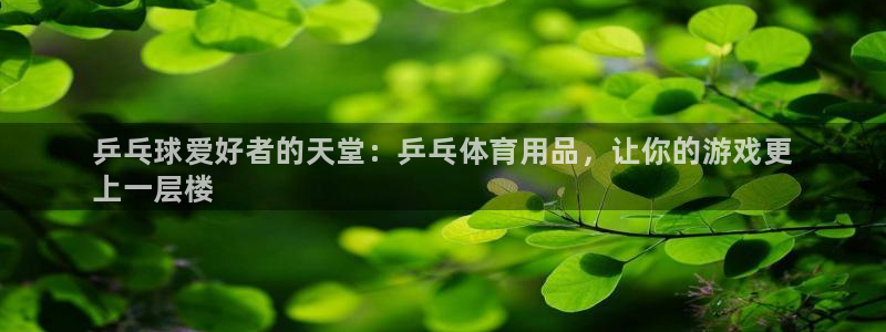 欧陆娱乐是真的吗：乒乓球爱好者的天堂：乒乓体育用品，